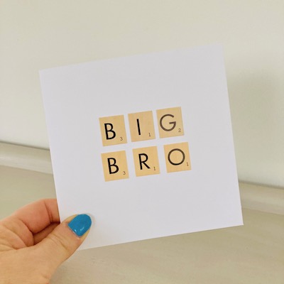 Big Bro / Brother handmade birthday card