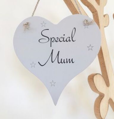 Special Mum Wooden Heart Hanging Sign
