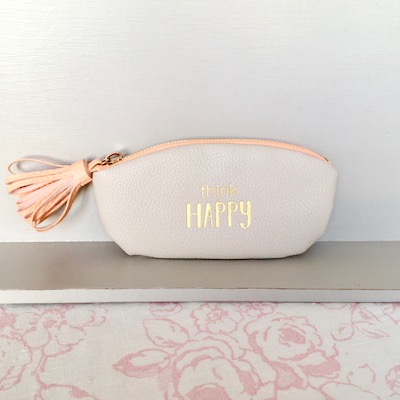 'Think Happy' Cosmetics Bag