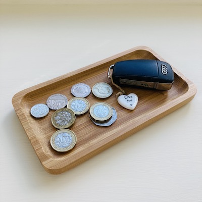 Bamboo Coin / Cufflinks Tray