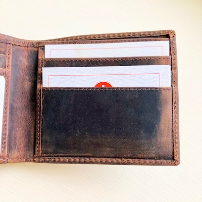 Vintage Leather Wallet ~ boxed