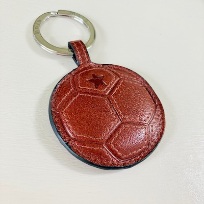 Leather Football Keyring 