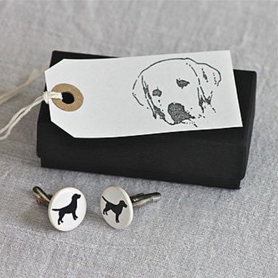 Ceramic Labrador Cufflinks