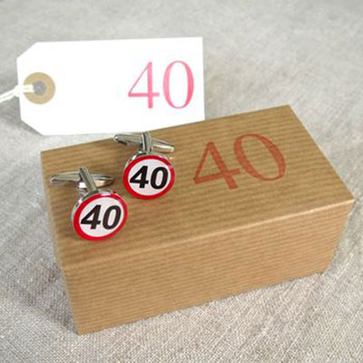 Happy 40th Birthday Cufflinks