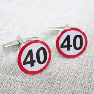 Happy 40th Birthday Cufflinks