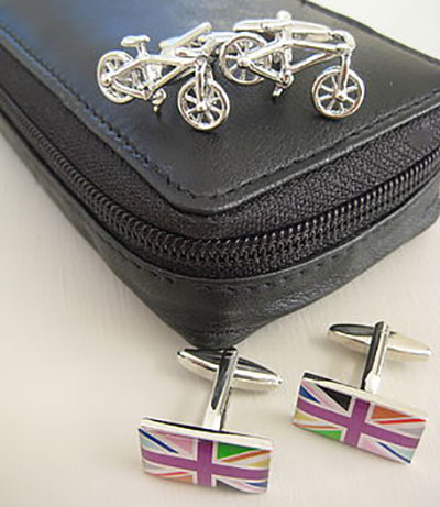 Leather Travel Cufflinks Case
