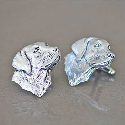 Pewter Labrador Head Cufflinks  