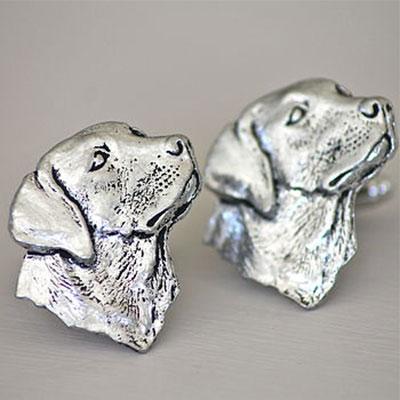 Pewter Labrador Head Cufflinks  