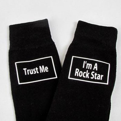 Trust Me, I'm a Rock Star Socks      