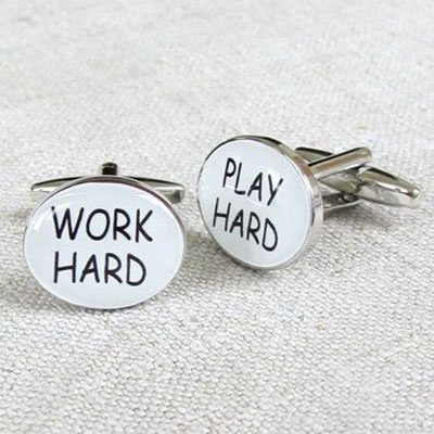 Work Hard, Play Hard Cufflinks     