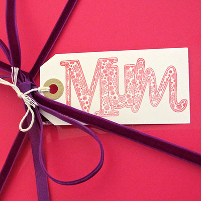 Large Floral Mum Gift Tag  