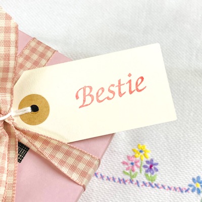 Bestie handmade gift tag