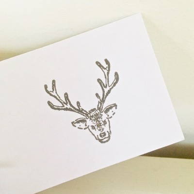 Handmade Stag / Deer Gift Tag