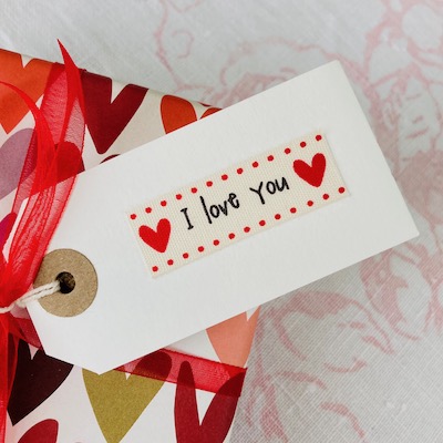 I love you handmade gift tag