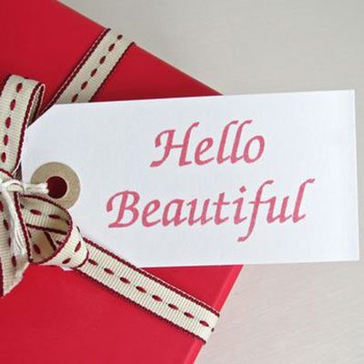 Hello Beautiful Anniversary Gift Tag 