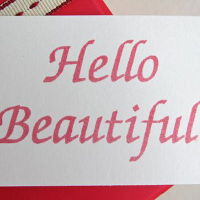 Hello Beautiful Anniversary Gift Tag 