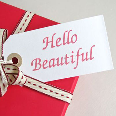 Hello Beautiful Anniversary Gift Tag 