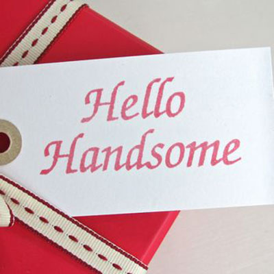 Hello Handsome Anniversary Gift Tag 