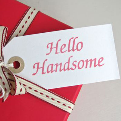 Hello Handsome Anniversary Gift Tag 