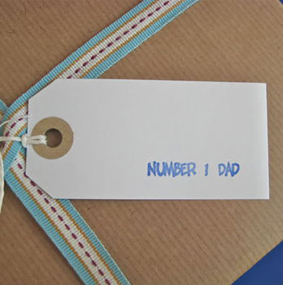 Number One Dad Gift Tag  