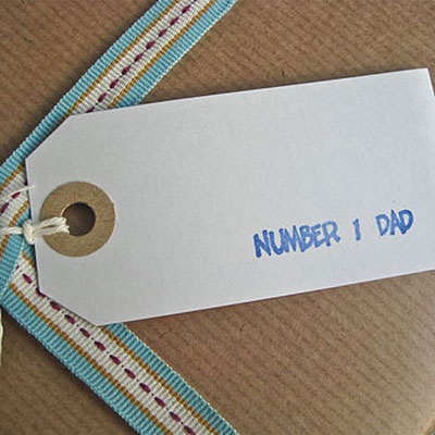 Number One Dad Gift Tag  
