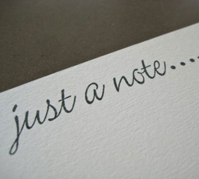 Set of 5 Handmade Just a Note Notelets  