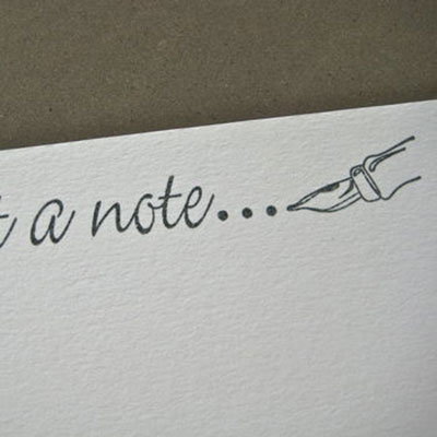 Set of 5 Handmade Just a Note Notelets  