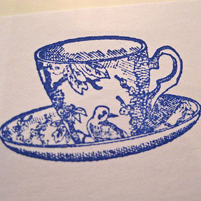 Set of 5 Handmade Teacup Notelets