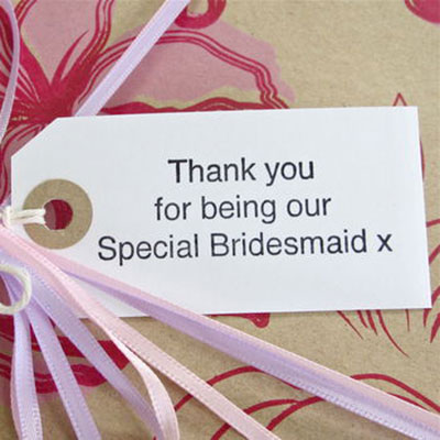 Thank you Bridesmaid Gift Tag 