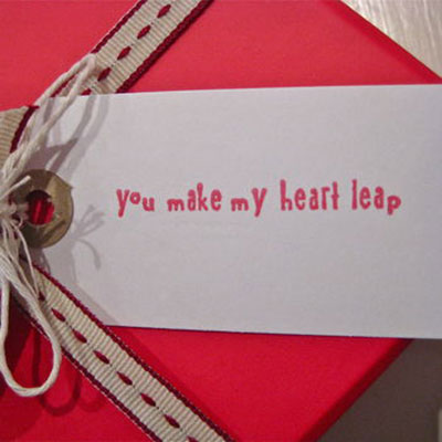 you make my heart leap anniversary gift tag 
