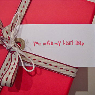 you make my heart leap anniversary gift tag 