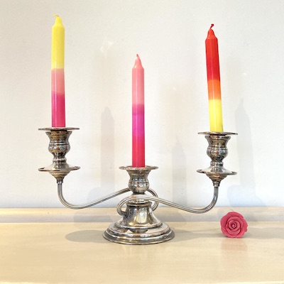 Antique Silver Plated Candelabra ~ 3