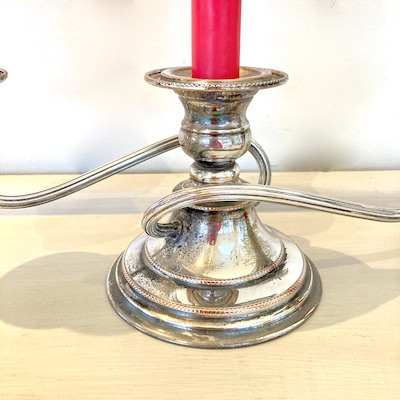 Antique Silver Plated Candelabra ~ 3