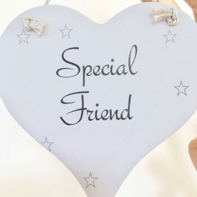 'Special Friend' Wooden Hanging Heart Sign