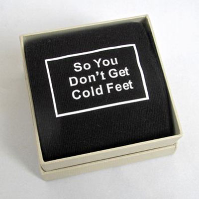 So You Don't Get Cold Feet Wedding Socks      