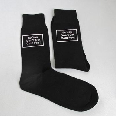 So You Don't Get Cold Feet Wedding Socks      