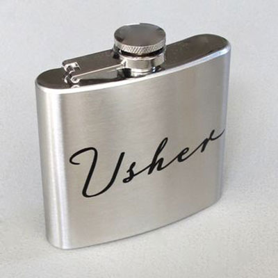Usher Boxed Hip Flask 