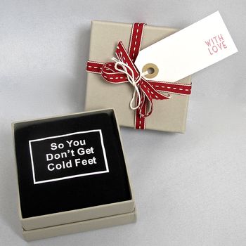 So You Don't Get Cold Feet Wedding Socks      
